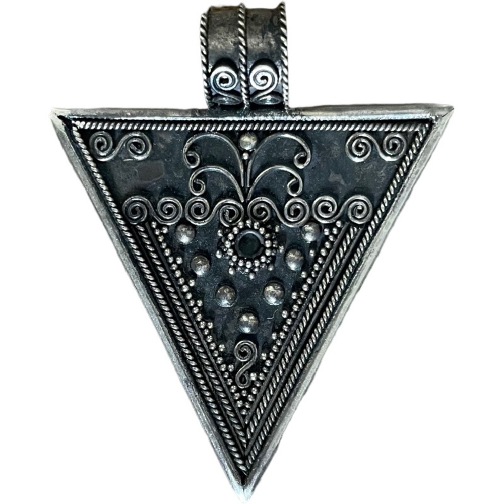 Sterling Silver Indian Triangle Pendant